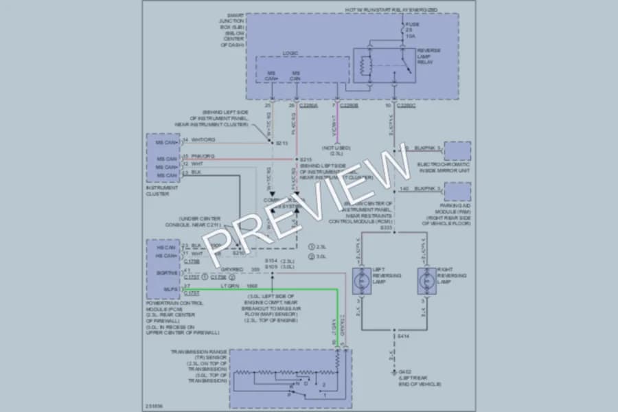 2007 Mercury MarinerHybrid Exterior Lights wiring diagram preview