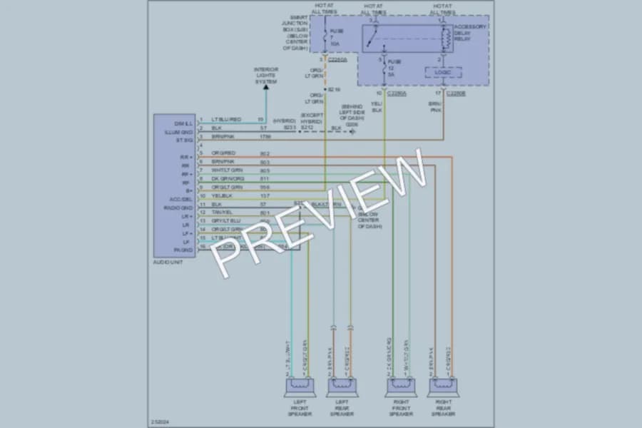 2007 Mercury MarinerHybrid Radio wiring diagram preview