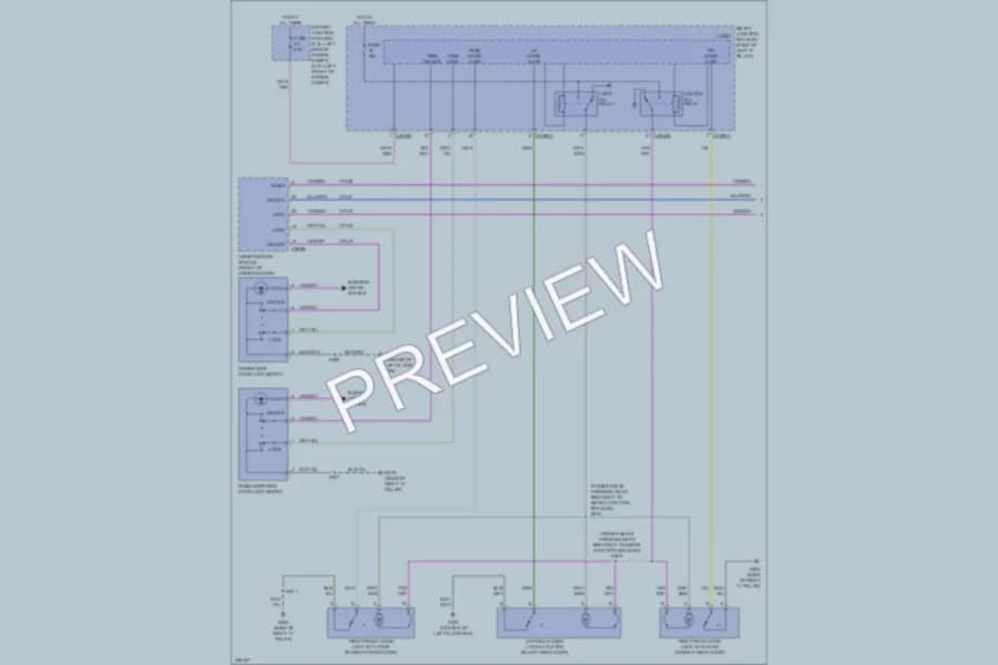 2007 Mercury Milan Power Door Locks wiring diagram preview