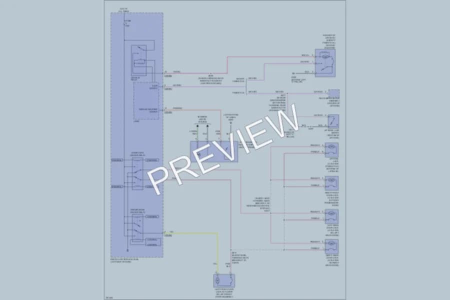 2007 Mercury Montego Power Door Locks wiring diagram preview
