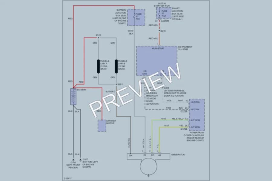 2007 Mercury Montego Starting Charging wiring diagram preview
