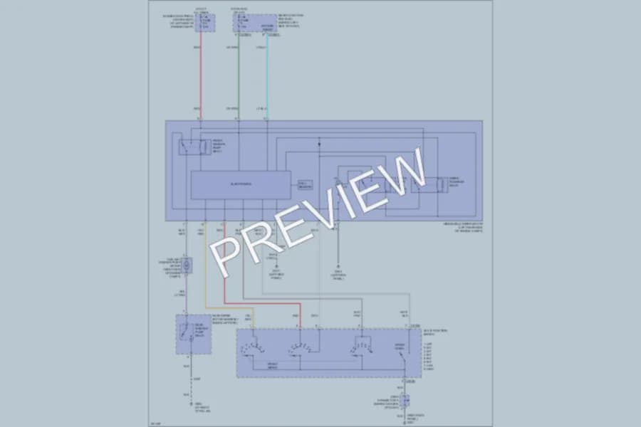 2007 Mercury Monterey Wiper Washer wiring diagram preview