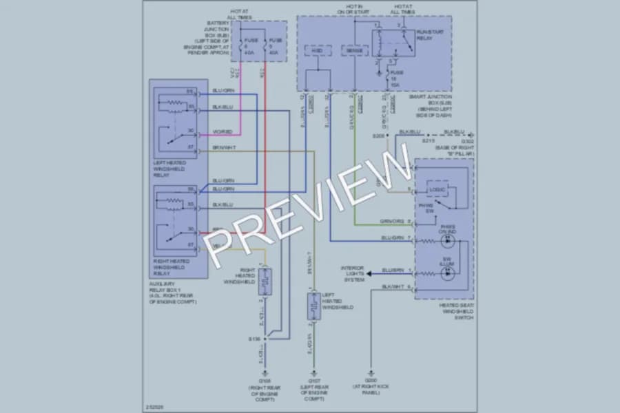 2007 Mercury Mountaineer Defoggers wiring diagram preview