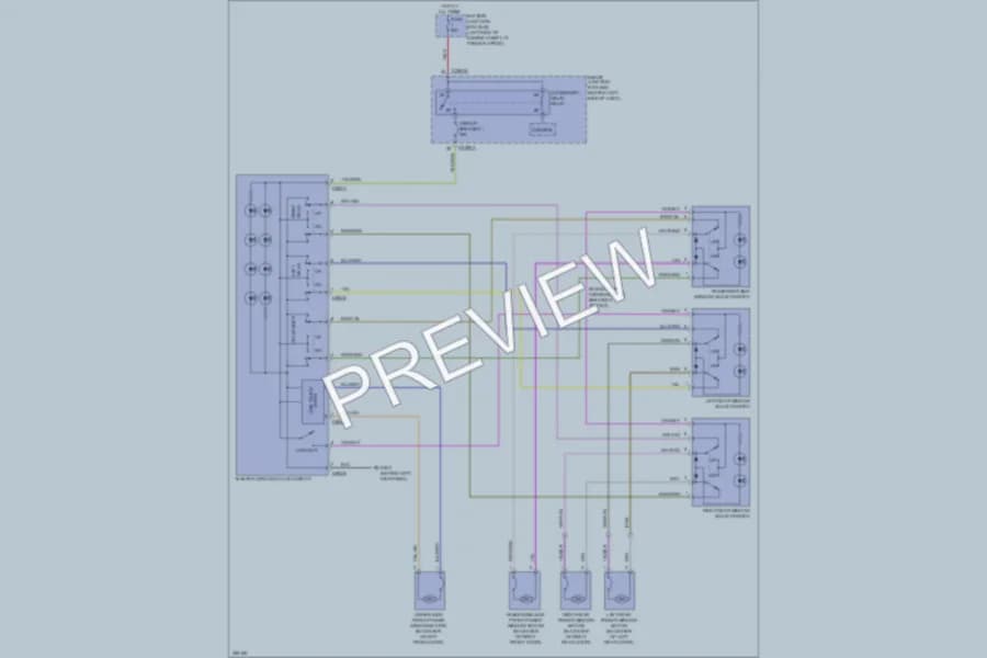 2007 Mercury Mountaineer Power Windows wiring diagram preview