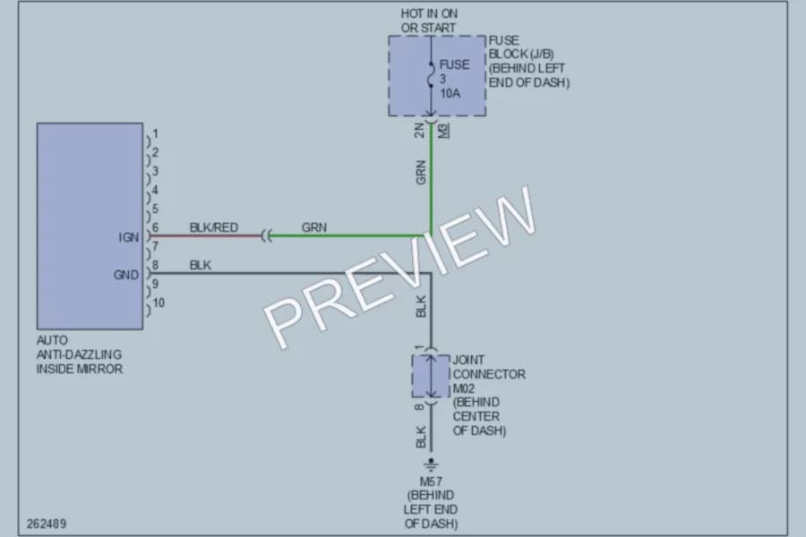 2007 Nissan Altima Power Mirrors wiring diagram preview