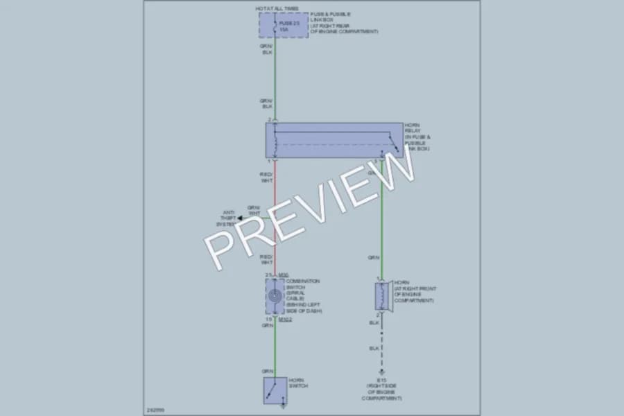 2007 Nissan Armada Horn wiring diagram preview