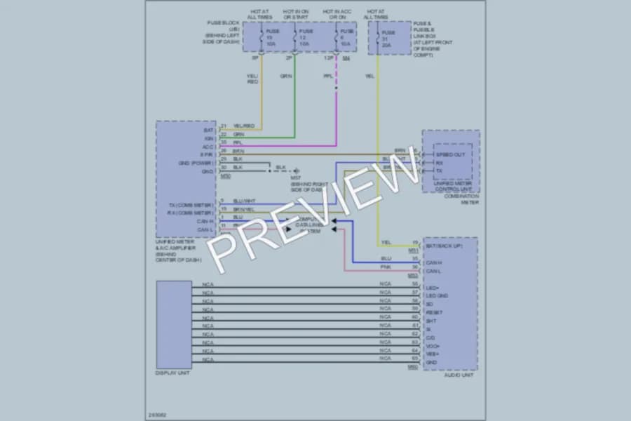2007 Nissan Maxima Instrument Cluster wiring diagram preview