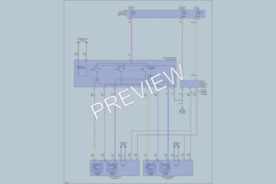 2007 Nissan Maxima Power Mirrors wiring diagram preview