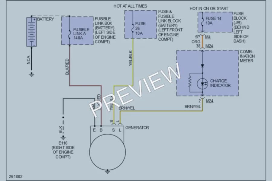 2007 Nissan Quest Starting Charging wiring diagram preview