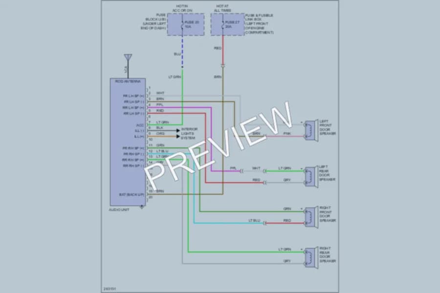 2007 Nissan Versa Radio wiring diagram preview