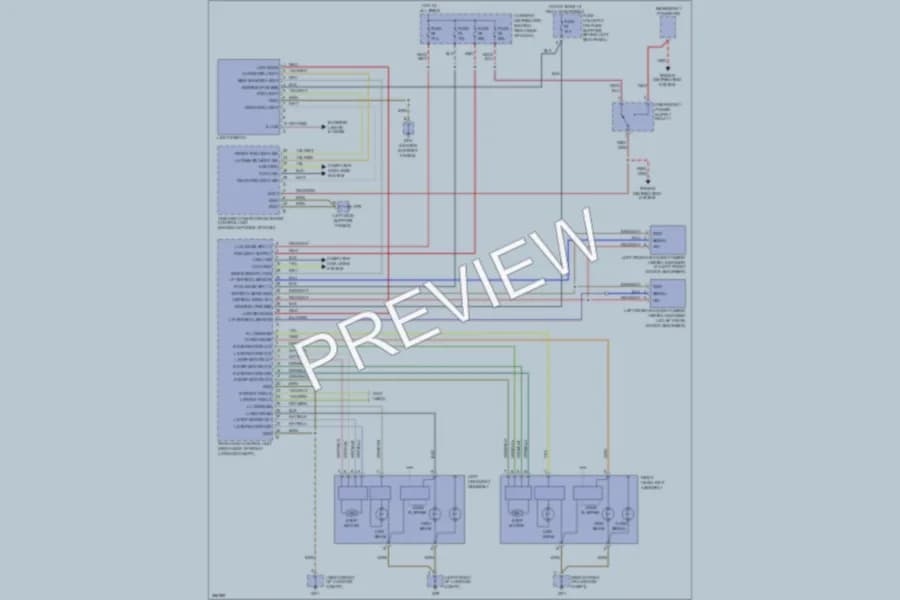 2007 Porsche 911 Headlights wiring diagram preview