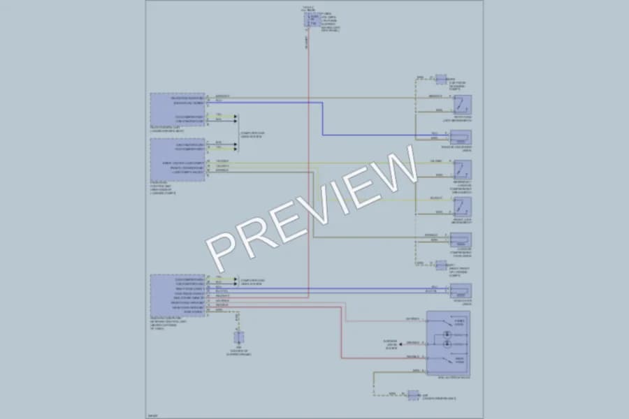 2007 Porsche 911 Trunk Tailgate Fuel Door wiring diagram preview