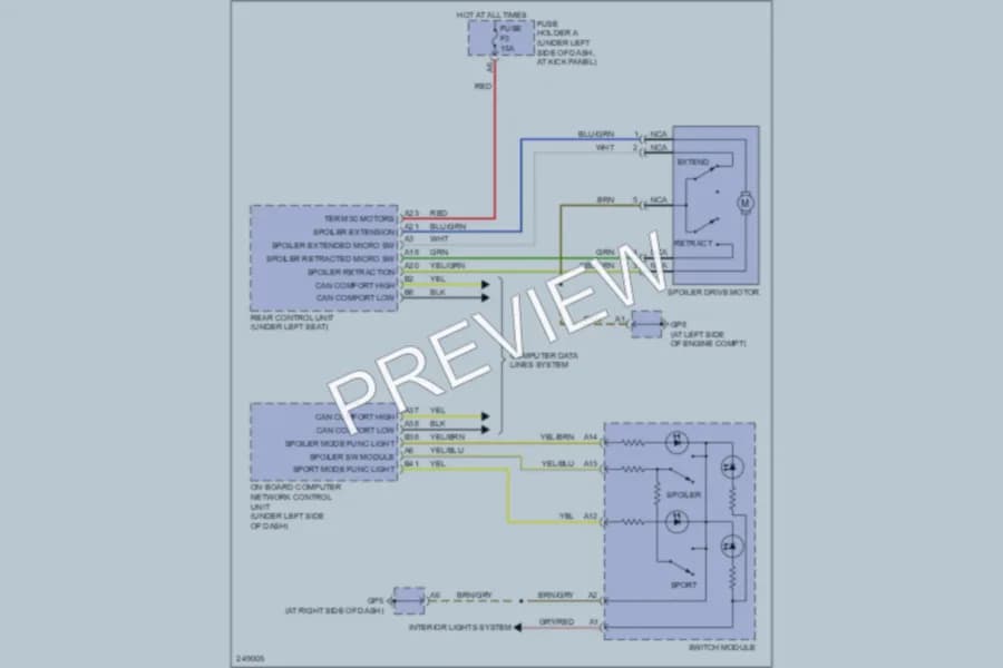 2007 Porsche Boxster Active Bodyworks wiring diagram preview