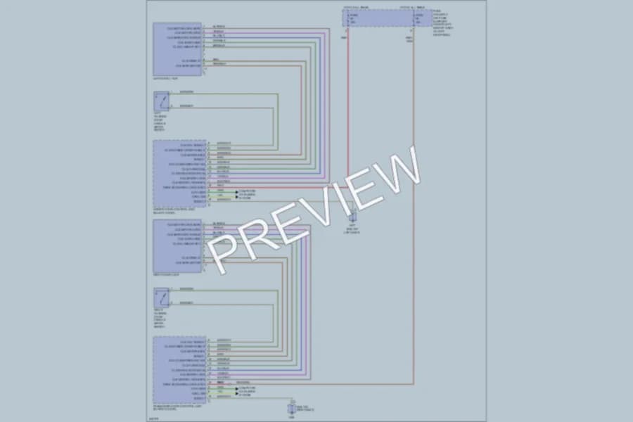 2007 Porsche Boxster Power Door Locks wiring diagram preview