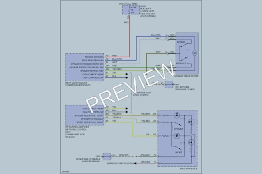 2007 Porsche Cayman Active Bodyworks wiring diagram preview