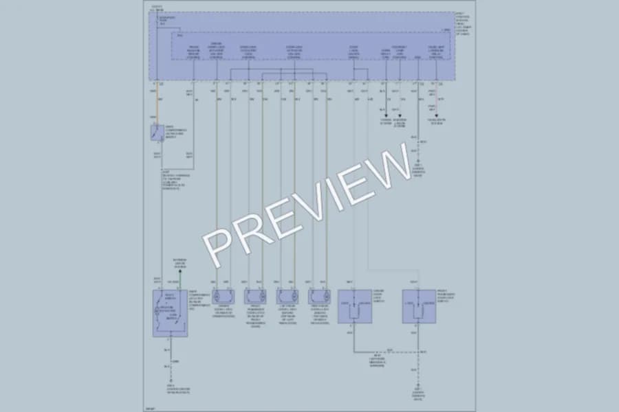 2007 Saturn ION3 Power Door Locks wiring diagram preview