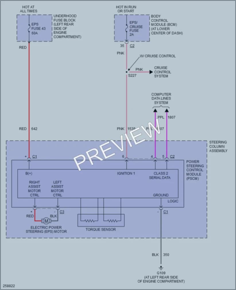 2007 Saturn IONRedLine Electronic Power Steering wiring diagram preview