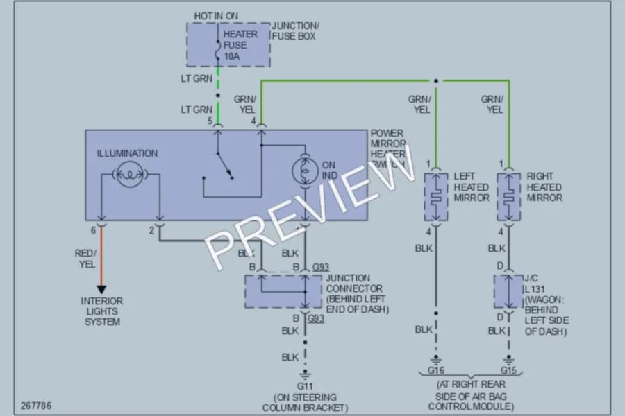 2007 Suzuki Aerio Defoggers wiring diagram preview