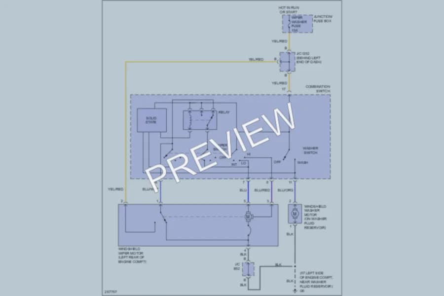 2007 Suzuki Aerio Wiper Washer wiring diagram preview