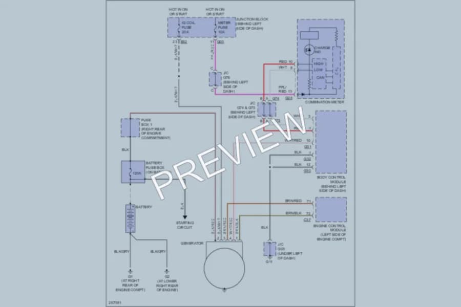 2007 Suzuki GrandVitara Starting Charging wiring diagram preview