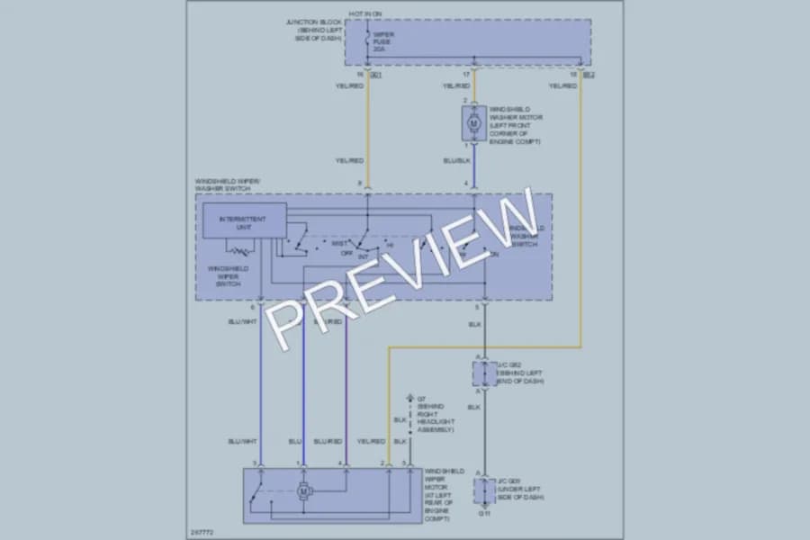 2007 Suzuki GrandVitara Wiper Washer wiring diagram preview