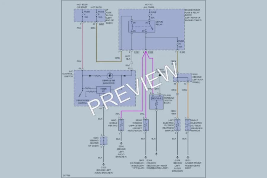 2007 Suzuki Reno Defoggers wiring diagram preview