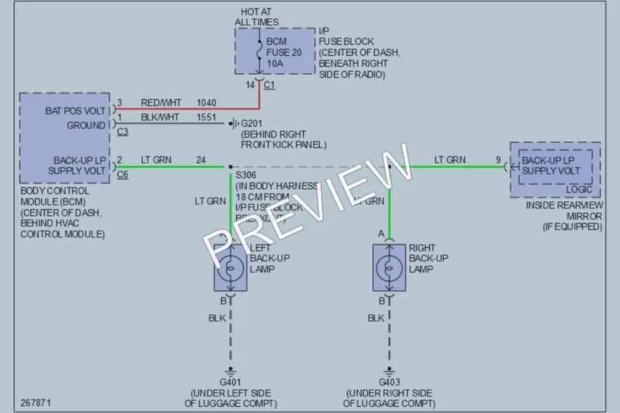 2007 Suzuki XL7 Exterior Lights wiring diagram preview