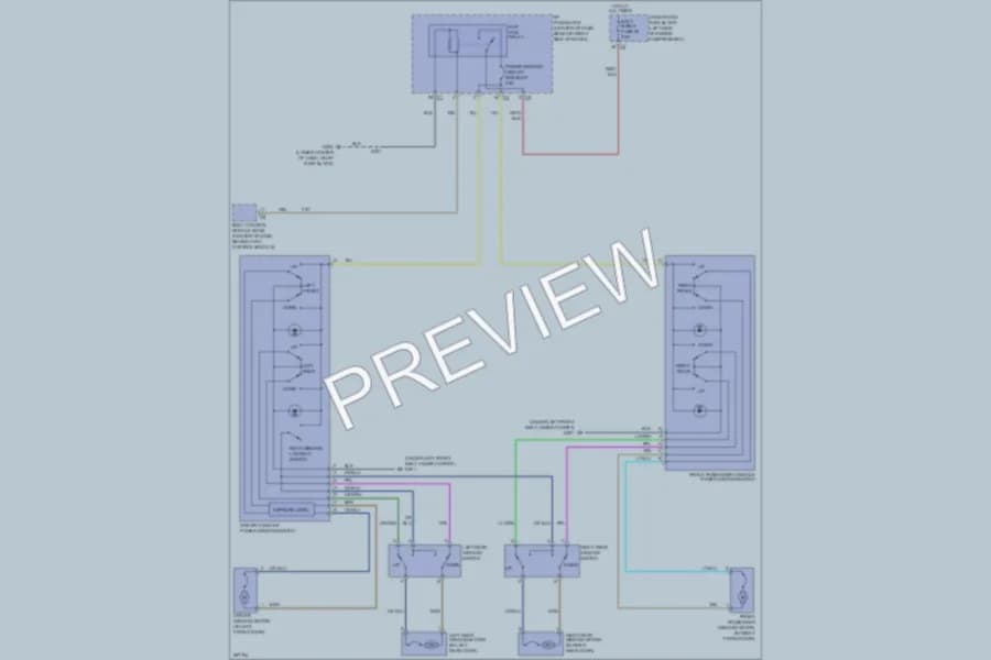 2007 Suzuki XL7 Power Windows wiring diagram preview