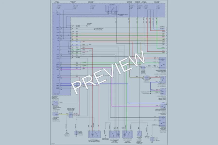 2007 Toyota Avalon Power Door Locks wiring diagram preview