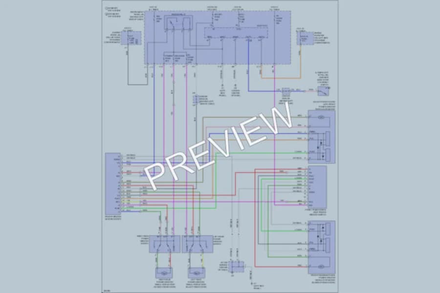 2007 Toyota Avalon Power Windows wiring diagram preview