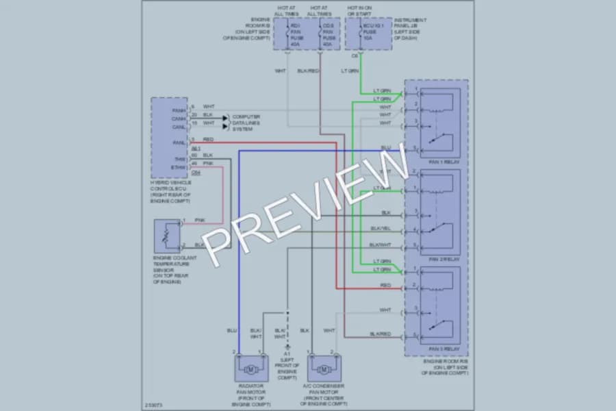 2007 Toyota Camry Cooling Fan wiring diagram preview