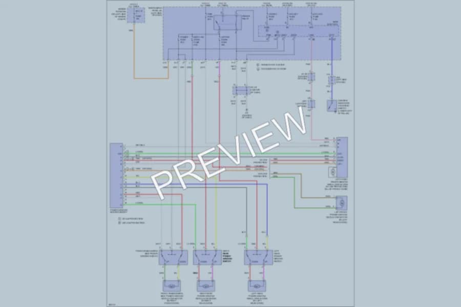 2007 Toyota Camry Power Windows wiring diagram preview