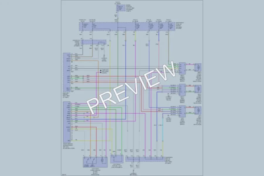 2007 Toyota HighlanderHybrid Power Windows wiring diagram preview