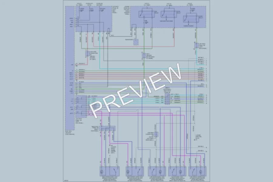 2007 Toyota LandCruiser Power Door Locks wiring diagram preview