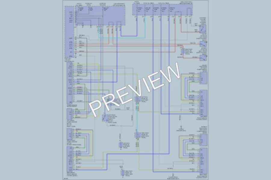 2007 Toyota LandCruiser Power Windows wiring diagram preview