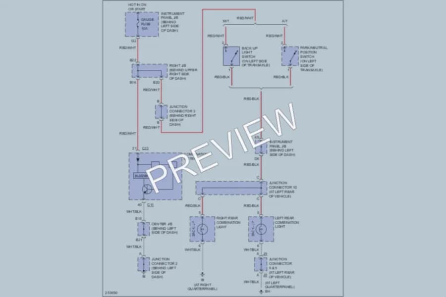 2007 Toyota Matrix Exterior Lights wiring diagram preview