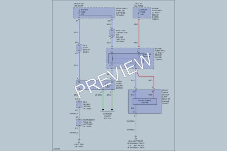 2007 Toyota RAV4 Defoggers wiring diagram preview