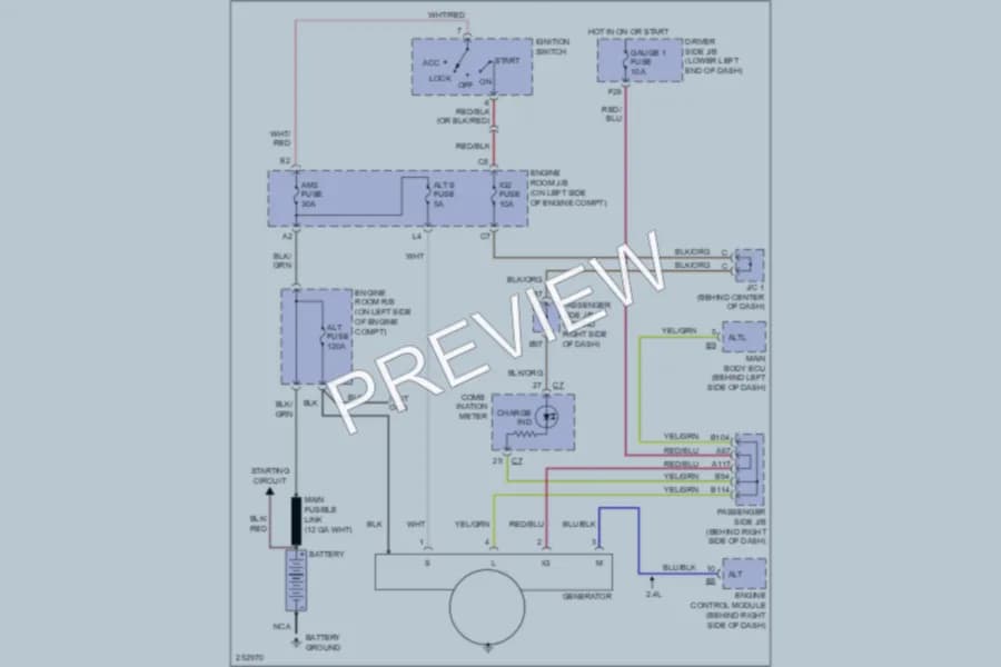 2007 Toyota Solara Starting Charging wiring diagram preview