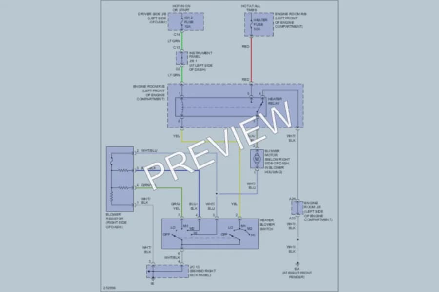 2007 Toyota Tacoma Air Conditioning wiring diagram preview