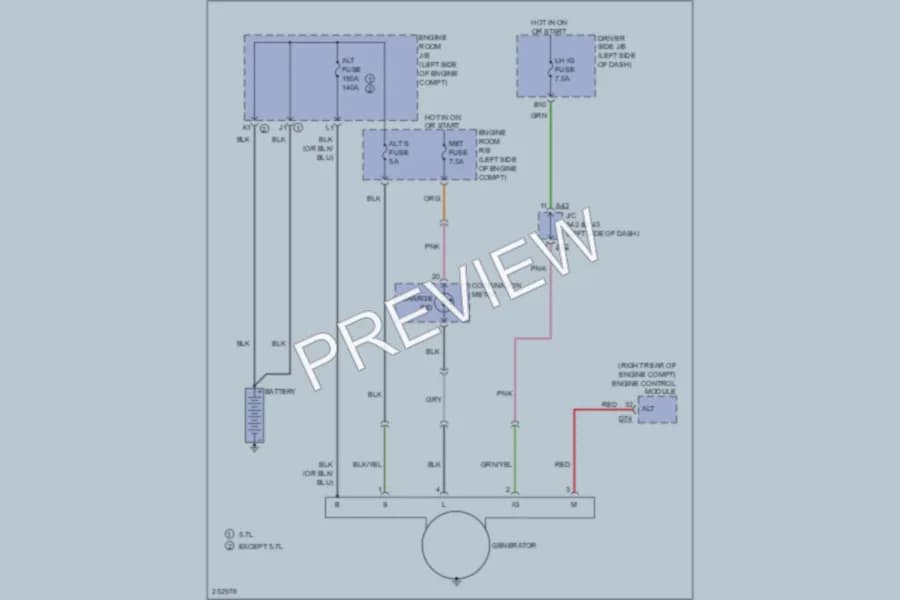 2007 Toyota Tundra Starting Charging wiring diagram preview