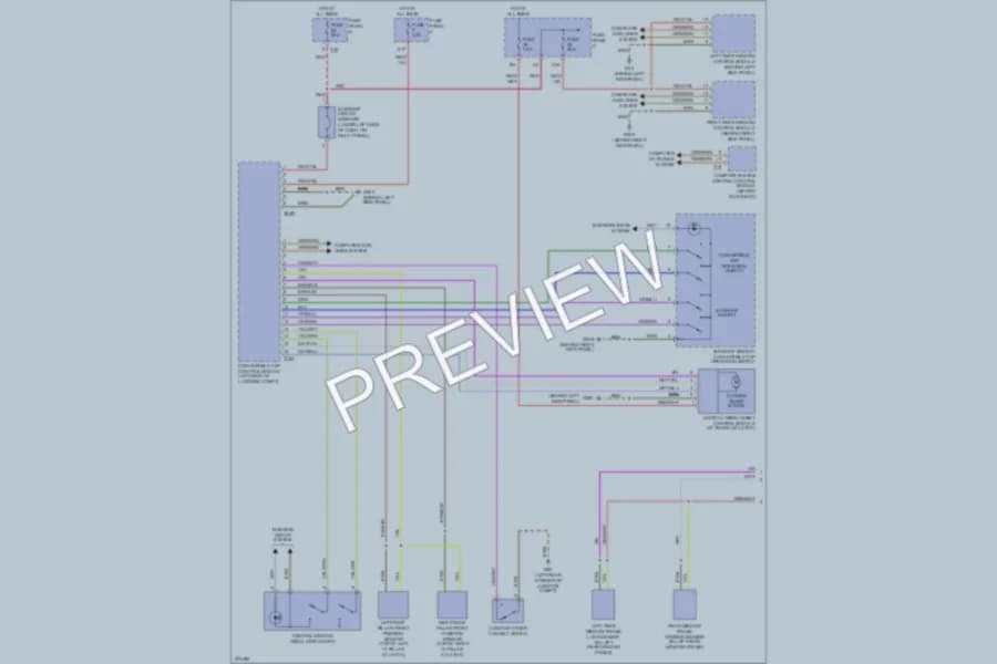 2007 Volkswagen Eos Power Top Sunroof wiring diagram preview