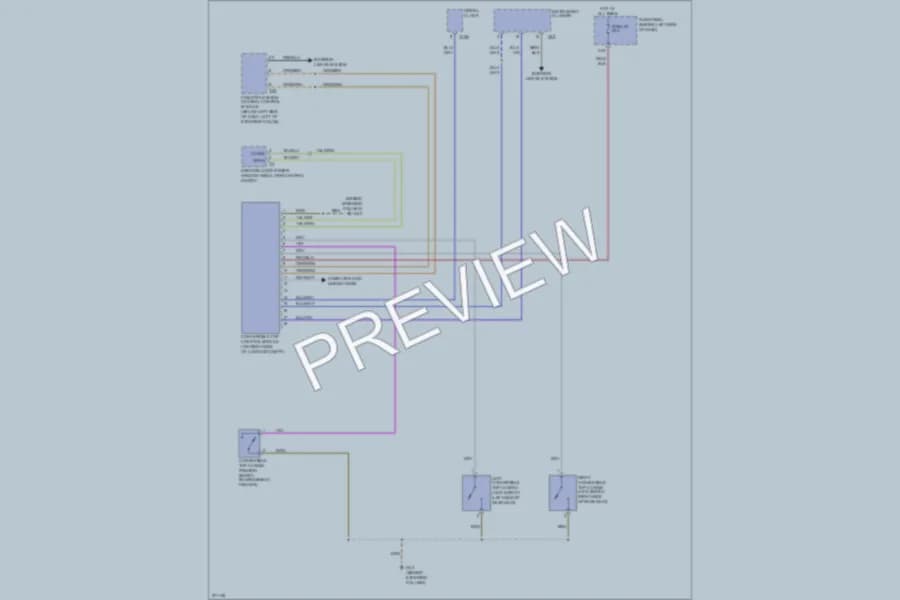 2007 Volkswagen NewBeetle Power Top Sunroof wiring diagram preview