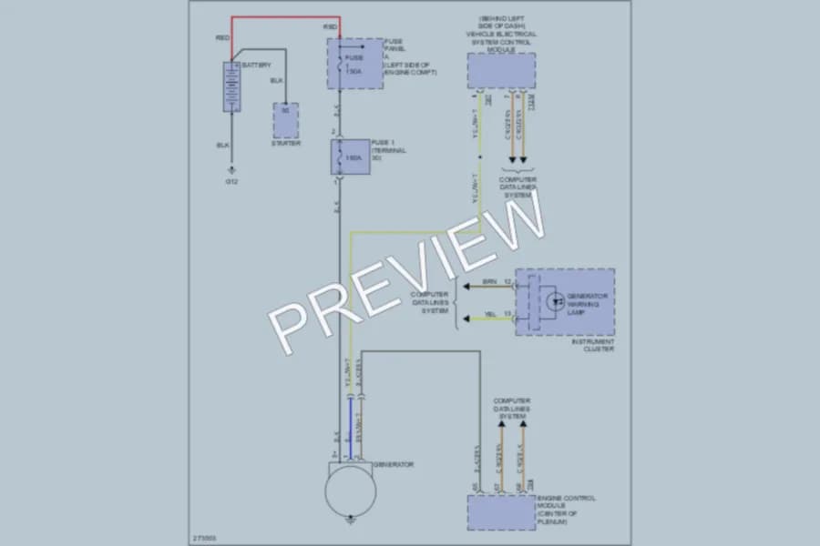 2007 Volkswagen Passat Starting Charging wiring diagram preview