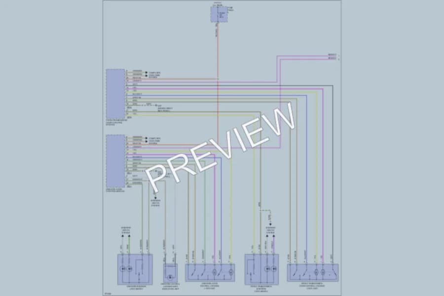 2007 Volkswagen Rabbit Power Door Locks wiring diagram preview