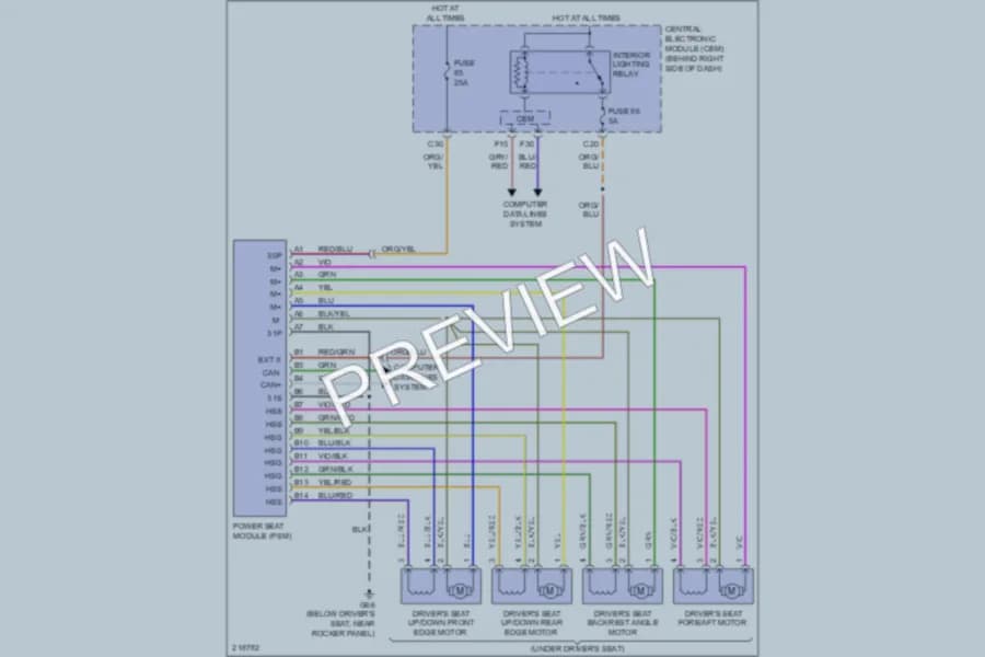 2007 Volvo S40 Memory Systems wiring diagram preview
