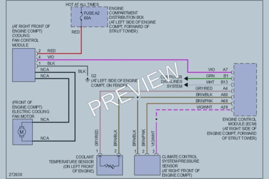 2007 Volvo S60 Cooling Fan wiring diagram preview