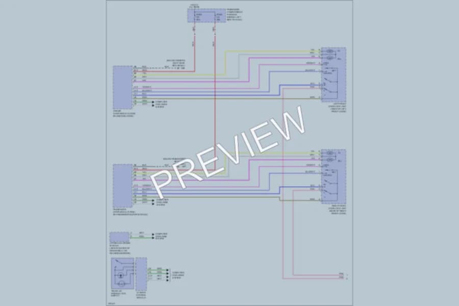 2007 Volvo S60 Power Door Locks wiring diagram preview