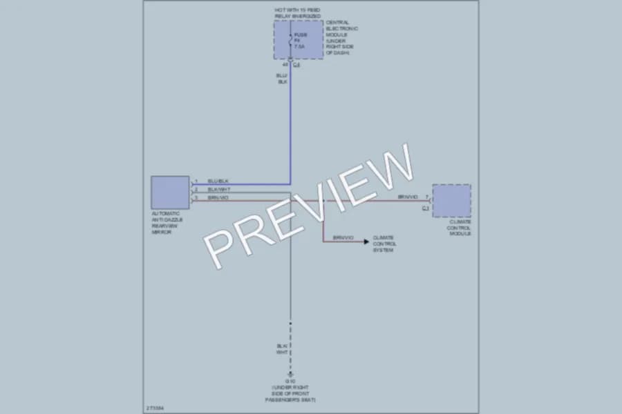 2007 Volvo S80 Power Mirrors wiring diagram preview