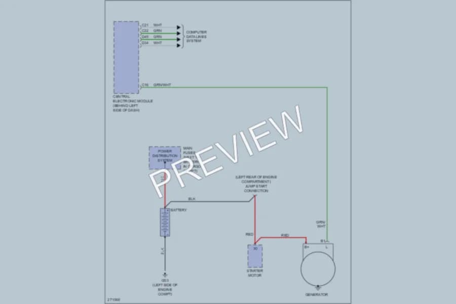 2007 Volvo XC70 Starting Charging wiring diagram preview