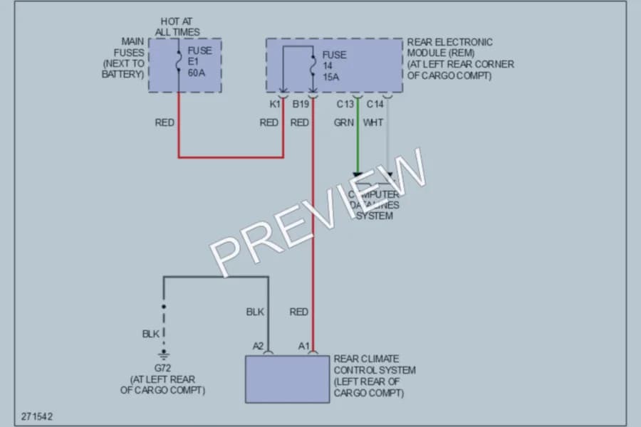 2007 Volvo XC90 Air Conditioning wiring diagram preview